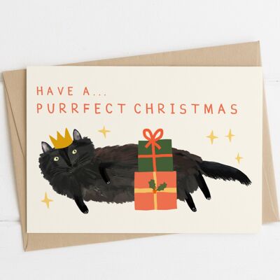 Purrfect Cat Christmas Card