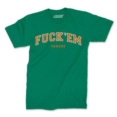 Grünes Fuck'Em Paname T-Shirt
