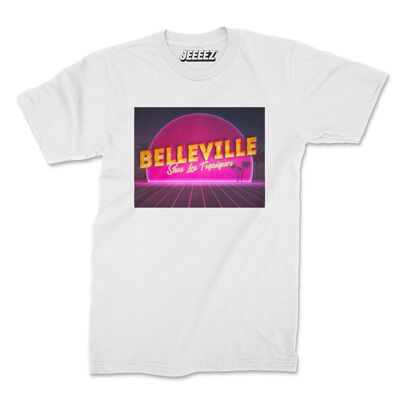 T-shirt blanc Belleville sous les Tropiques