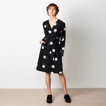 Robe portefeuille pois milieu 1