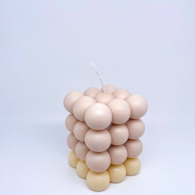 Bubble Tower candle_Mix Beige y Crema