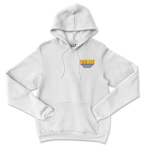 Hoodie blanc Zeubi coeur