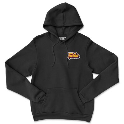 Hoodie noir Tarba coeur