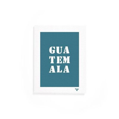 Affiche "Guatemala" bleue