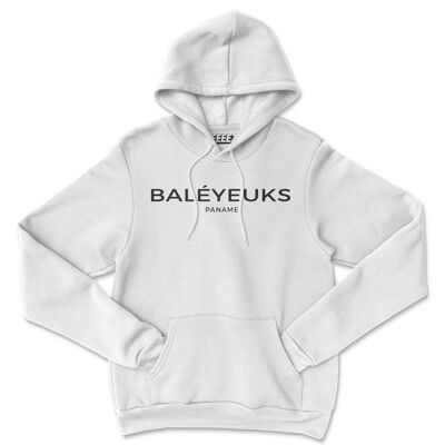 Hoodie blanc Baléyeuks Paname