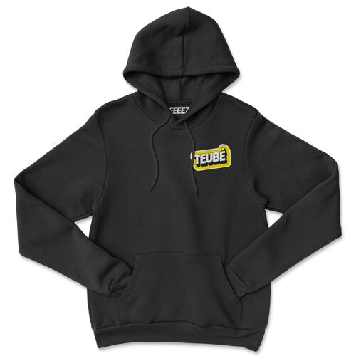 Hoodie noir Teubé sticker