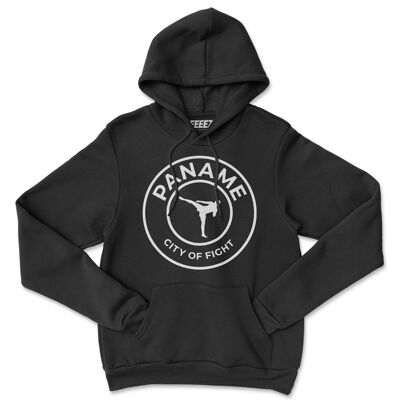 Schwarzer Hoodie Paname Stadt des Kampfes