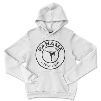 Paname City of fight white hoodie