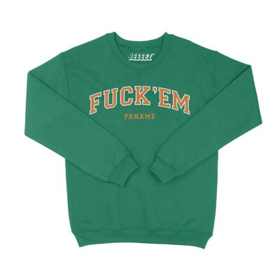 Fuck'Em Paname grünes Sweatshirt