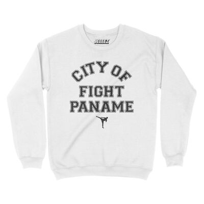 Stadt des Kampfes Paname weißes Sweatshirt