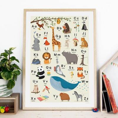 ABC poster, animal alphabet - DIN B2