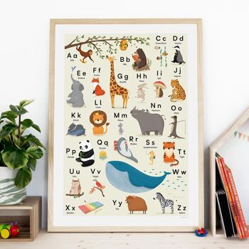 Affiche ABC, alphabet animal - DIN B2 1