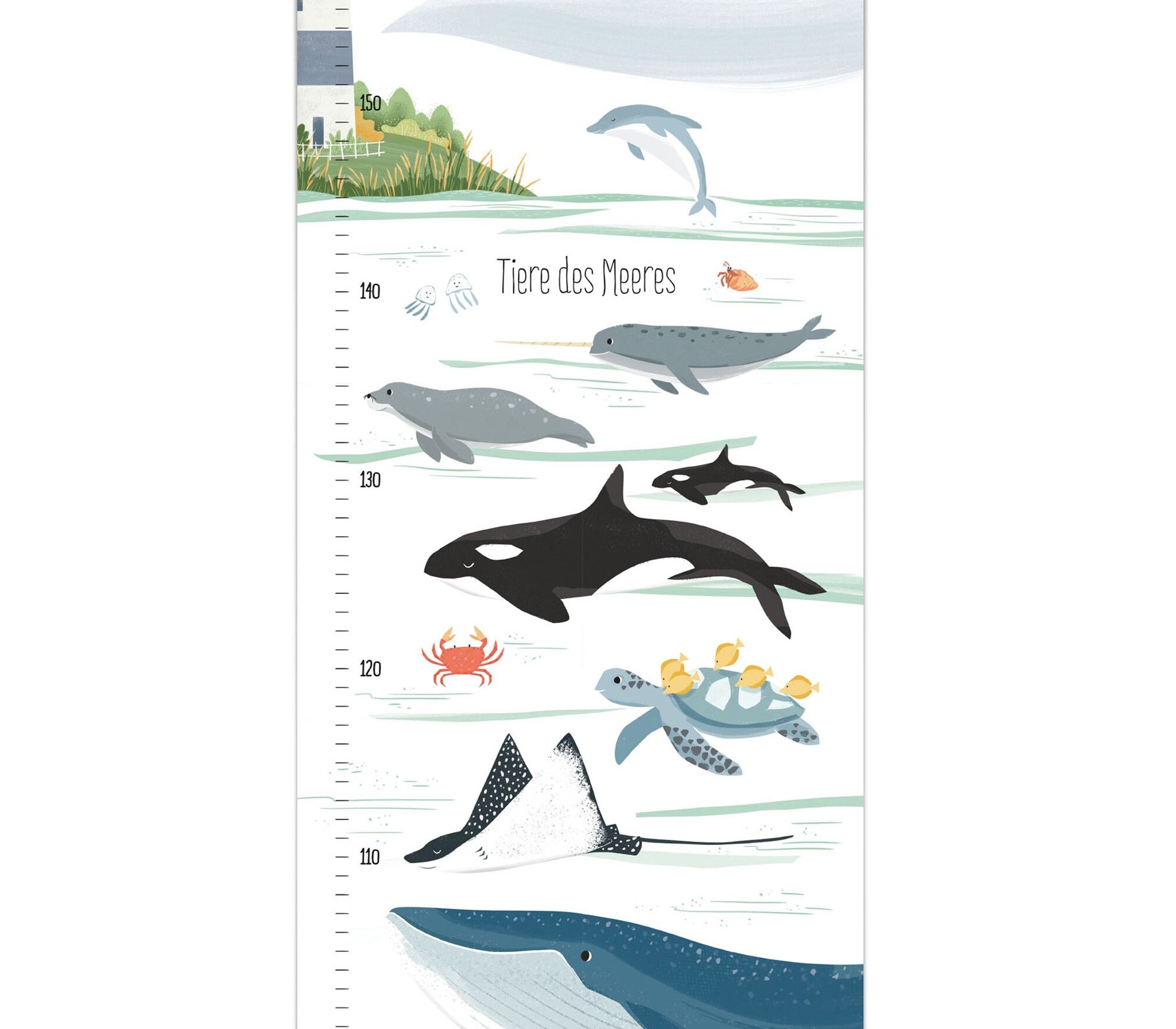 Messlatte Tiere des Meeres