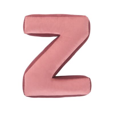 Velvet Letter Cushion Z Old Rose