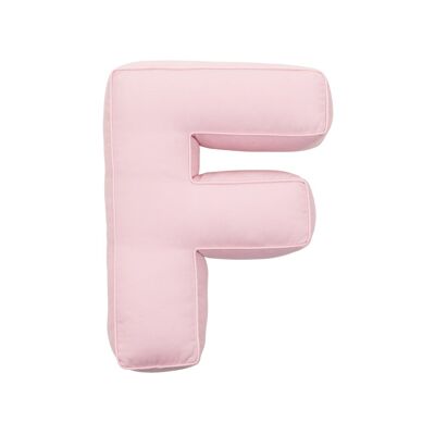 Cotton Letter Cushion F Pink
