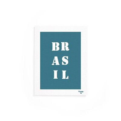 Affiche "Brésil" bleue