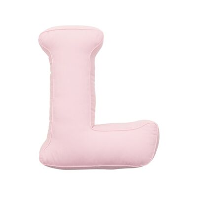 Cotton Letter Cushion L Pink