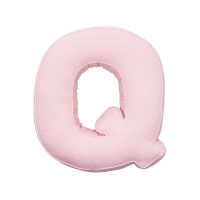 Cotton Letter Cushion Q Pink