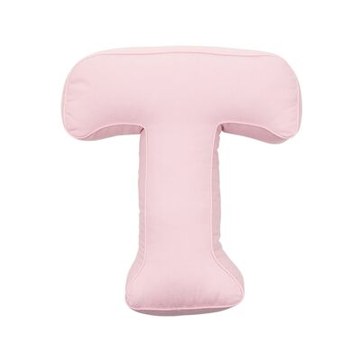 Cotton Letter Cushion T Pink