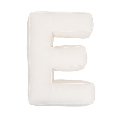 Cotton Letter Cushion E Vanilla