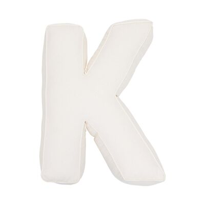 Cotton Letter Cushion K Vanilla