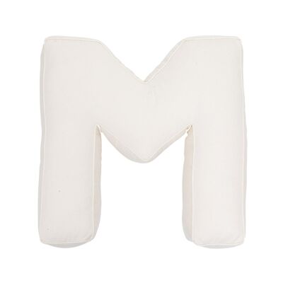 Cotton Letter Cushion M Vanilla