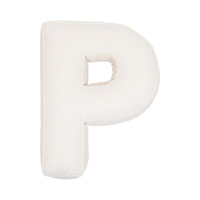 Cotton Letter Cushion P Vanilla