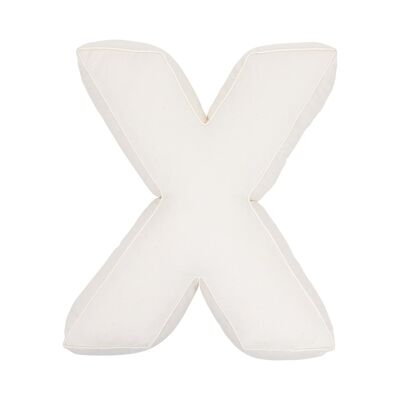 Cotton Letter Cushion X Vanilla