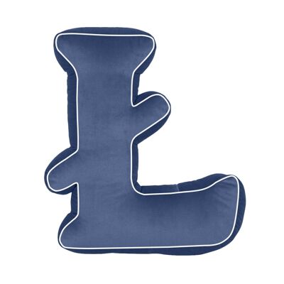 Cotton Letter Cushion Ł Navy Blue