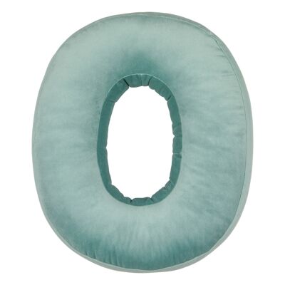 Velvet Number Cushion 0 Mint