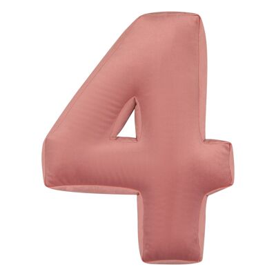 Cojín Terciopelo Número 4 Rosa Viejo