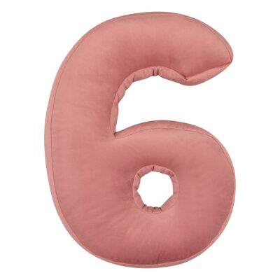 Cojín Terciopelo Número 6 Rosa Viejo