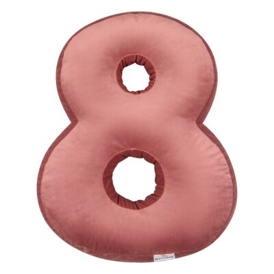 Cojín Terciopelo Número 8 Rosa Viejo
