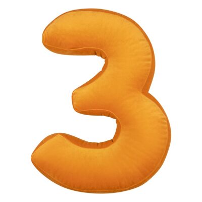 Cojín Terciopelo Número 3 Amarillo
