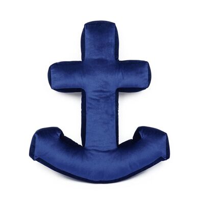 Velvet Anchor Cushion Navy