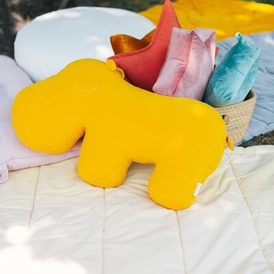 Cuscino Ippopotamo Giallo