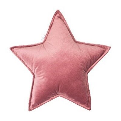 Cojín Estrella Terciopelo 50 Rosa Viejo