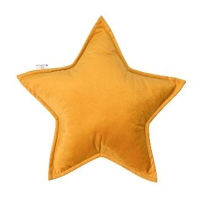 Velvet Star Cushion 50 Yellow