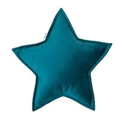 Velvet Star Cushion 50 Petrol