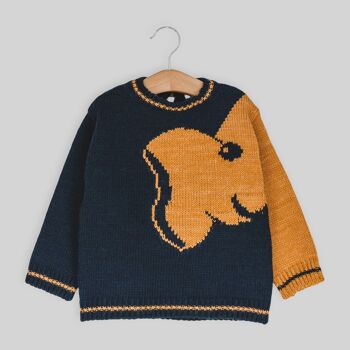 Pull à encolure éléphant jacquard 1