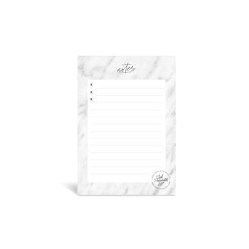 Petit Bloc Notes "Notes" [A6, Marbre] 1