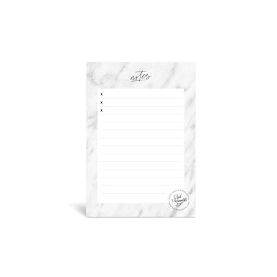 Petit Bloc Notes "Notes" [A6, Marbre]