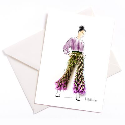 Flower power - card with color core and envelope | 133