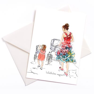 Sunday walk - card with color core and envelope | 130