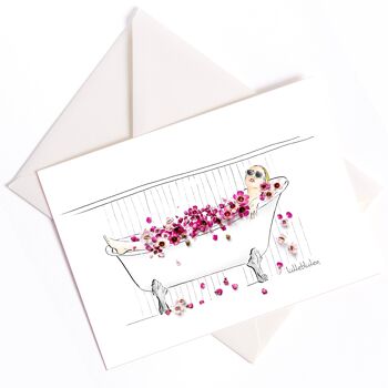 Blossom Bathtub - Carte avec noyau de couleur et enveloppe | 132 1