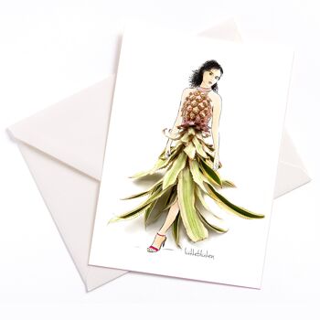 Mini robe Ana-Nas - Carte avec noyau de couleur et enveloppe | 134 1