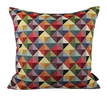 124 Coussin Triangle tapisserie 50x50 1