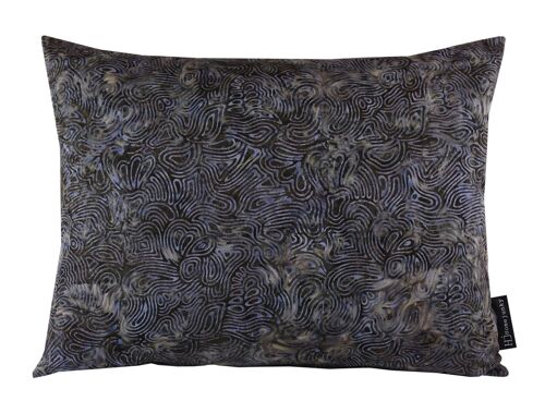 181 Sierkussen - kussen Batik cotton dark blue 50x40 cm