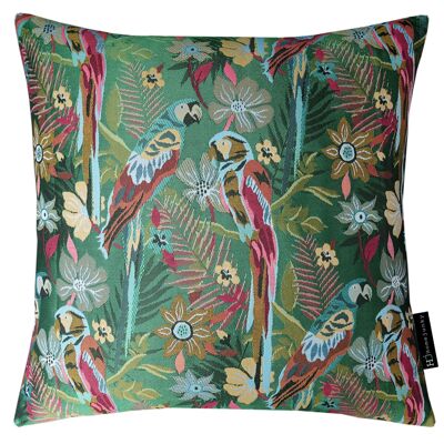 231 Decorative pillow 2 parrots in love green 50x50