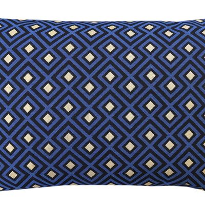 252 Decorative pillow Jacquard Square Blue-Gold 60x40
